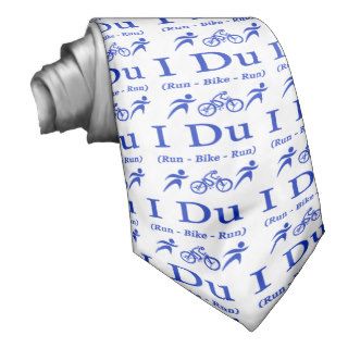 Funny Sport Duathlon DuAthletes I Du Necktie