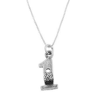 Sterling Silver One Sided Golf Hole in One Necklace Jewelry