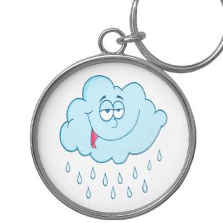 silly happy rain cloud cartoon keychains