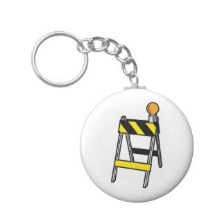 Safety Barricade ~ Road Sign Keychains