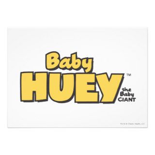 Baby Huey Logo   Yellow Invitation