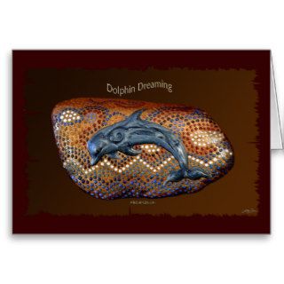 DOLPHIN DREAMING Aboriginal Art Note Card