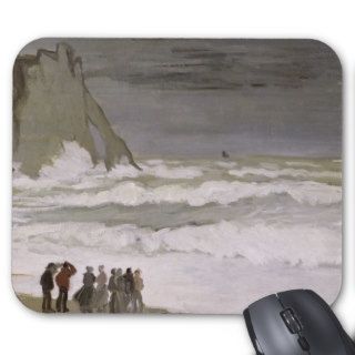 Rough Sea at Etretat, 1868 69 Mousepad