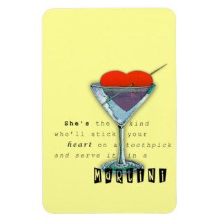 Funny Movie Quote Heart in Martini Glass Rectangle Magnet