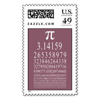 Pi Many Digits Number Postage Stamp