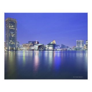 Skyline and Inner Harbor, Baltimore, Maryland Poster