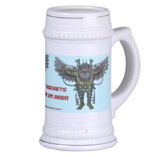 Funny cool flying guy beer mug
