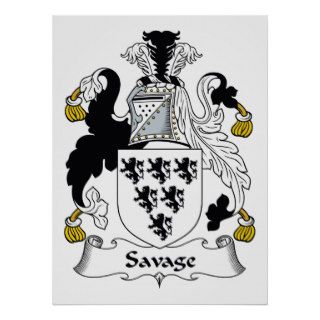 Savage Family Crest Poster