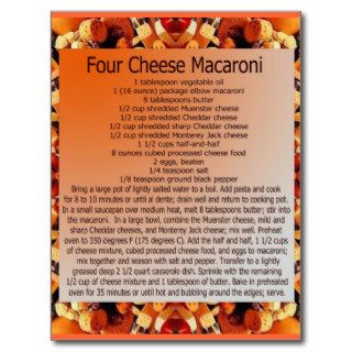 4 cheese mac post card