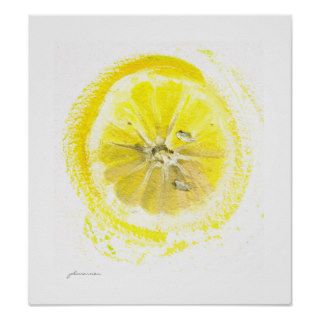 Lemon watercolor poster