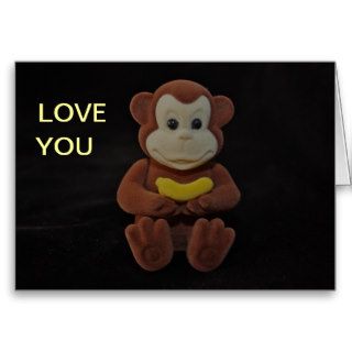 Monkey  LOVE  YOU Greeting Card