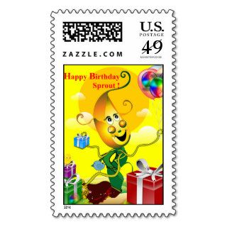 Happy Birthday Little Sprout Stamp Postage