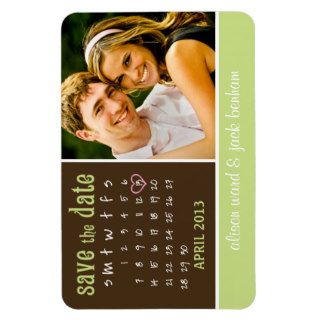 APRIL 2013 Calendar "Save the Date" Rectangular Magnets