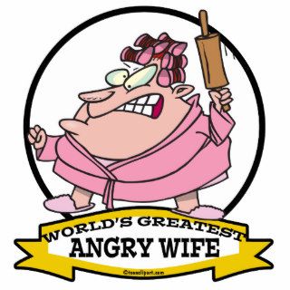 WORLDS GREATEST ANGRY WIFE CARTOON PHOTO CUTOUTS