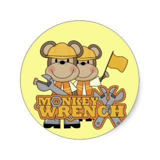 Monkey Wrench T shirts and Gifts Stickers