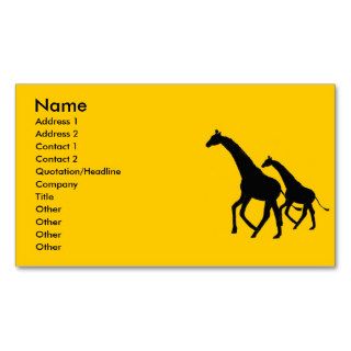 AW  Giraffe Silhouette Business Cards