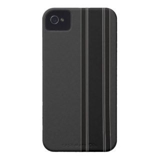 Carbon Fiber & Black Stripes iPhone 4 Case