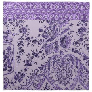 Purple Floral Lace Napkin