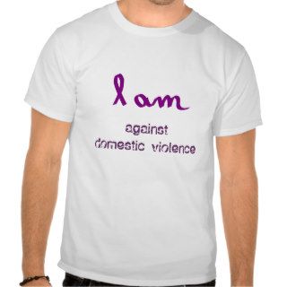 Purple Ribbon 2, against domestic violence T Shirts