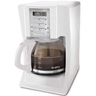 Mr. Coffee SJX20 12 Cup Programmable Coffeemaker, White Drip Coffeemakers Kitchen & Dining