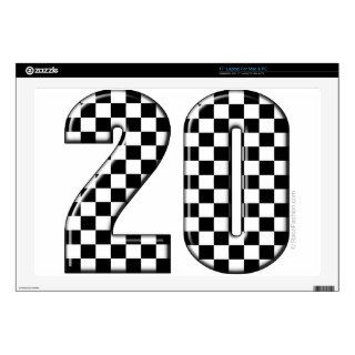 20 auto racing number laptop skin