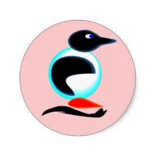 STICKERS Neon Penguin Bird slide scrapbook