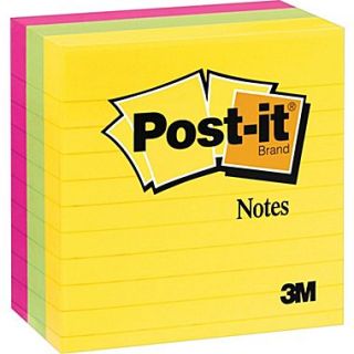Post it 4 x 4 Line Ruled Ultra Colors Notes, 3 Pads/Pack  Make More Happen at