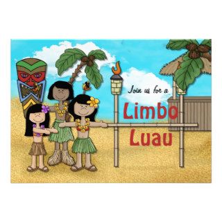 Limbo Luau Birthday Party Invitations
