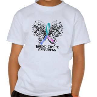 Butterfly Thyroid Cancer Awareness Shirt