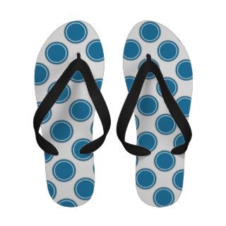 Light Blue Polka Dot And White Flip Flop Sandals