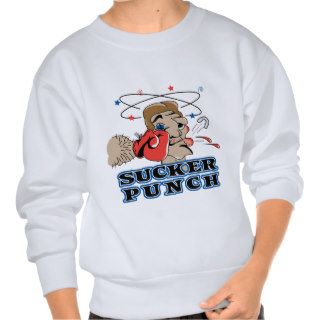 funny boxing sucker punch cartoon sweatshirt