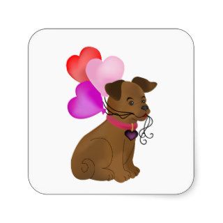 Puppy with Balloons Sticker