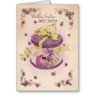 Orchid Corsage Sweet Sixteen Card