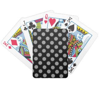 CHIC PLAYING CARDS_ 252 GRAY DOTS /BLACK BICYCLE CARD DECK
