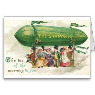 Victorian Shamrock Blimp St. Patrick's Day Card