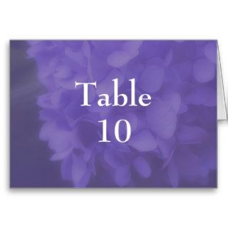 Hydrangea Flower Wedding Table Number Card