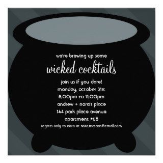 Wicked Witch's Cauldron Halloween Party Invitation