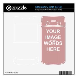 DO IT YOURSELF ~ BlackBerry Bold 9700 Phone Skin Decals For BlackBerry