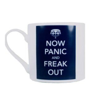 Now Panic and Freak Out Bone China Mug 16 oz Kitchen & Dining