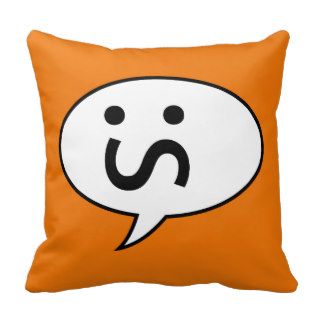 Annoyed Face Emoticon Pillow