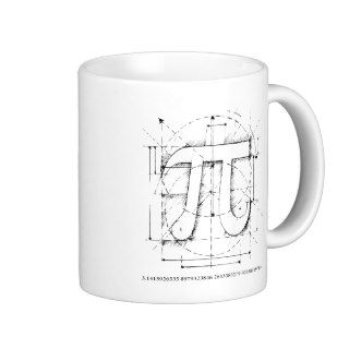 Pi Number Drawing Mugs