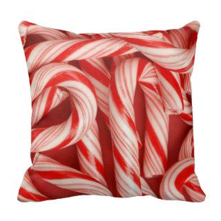 Yummy Christmas Holiday Peppermint Candy Canes Pillow