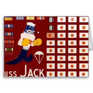 USS Jack SS 259 Battle Flag Greeting Card