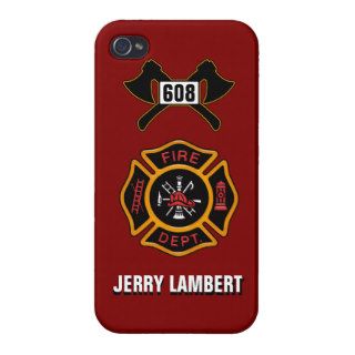 Fire Department Badge Name Template iPhone 4/4S Cover
