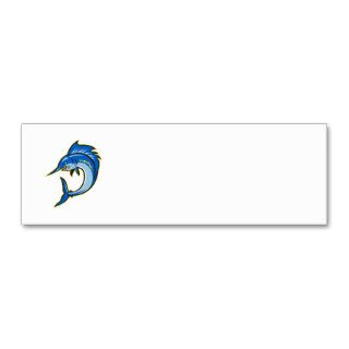 Sailfish Swordfish Jumping Cartoon Business Card