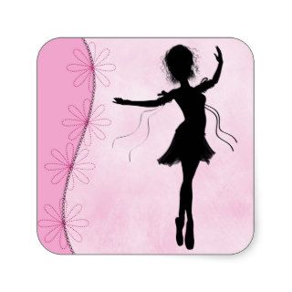 Pretty Ballerina Silhouette Stickers