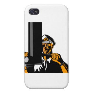 World war two navy captain sailor submariner iPhone 4/4S covers