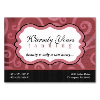 Warmly Yours [pink] Chubby Business Cards