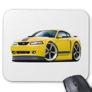 2003 04 Mach 1 Mustang Yellow Car Mouse Pads