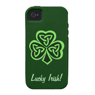 Celtic Lucky Irish Shamrock Design iPhone 4 Case